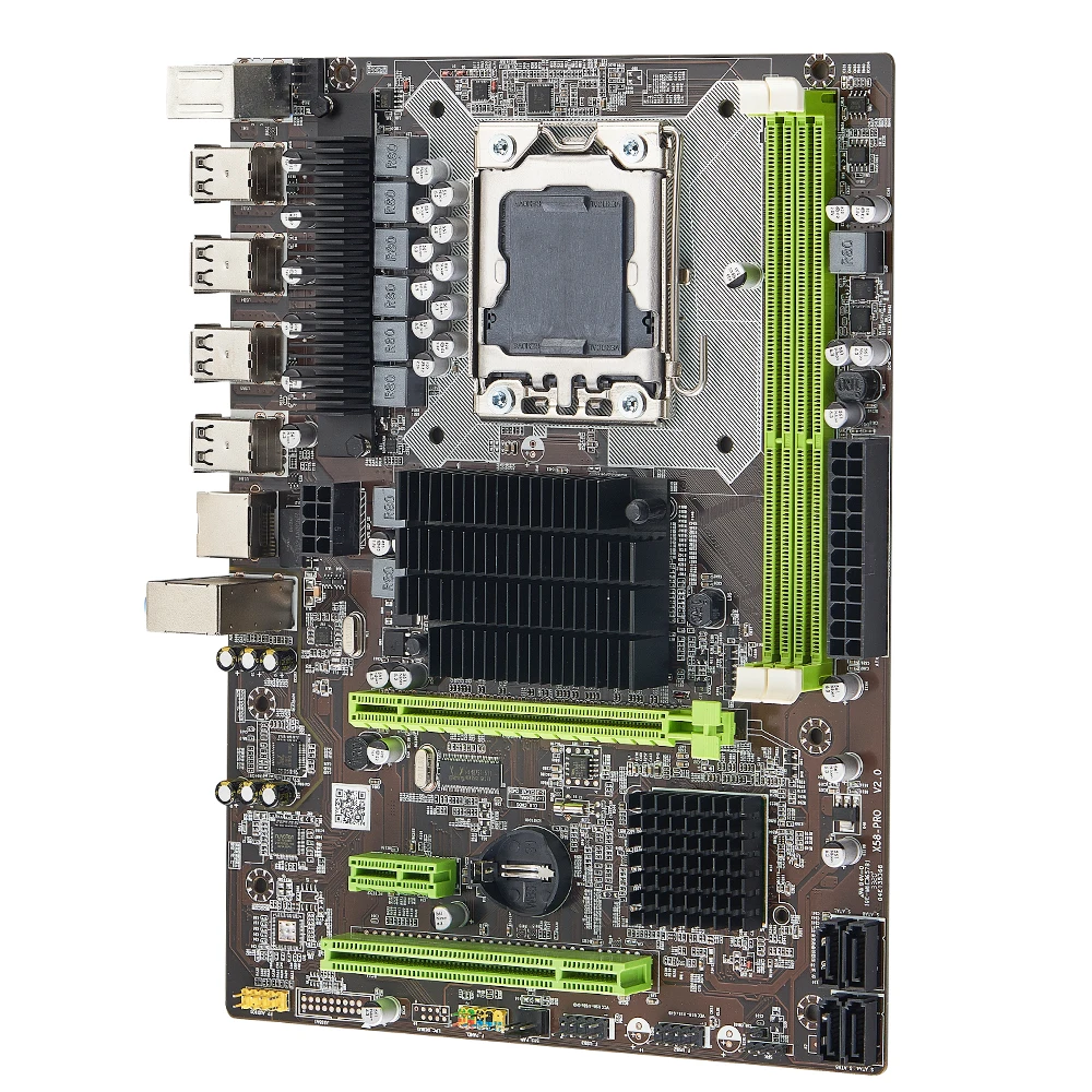 Qiyida X58 motherboard set LGA1366 set kit with xeon E5620 processor and 8Gb(2pcs*4GB) ECC DDR3 1333mhz 10600R RAM memory