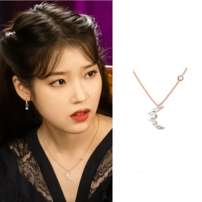 necklace IU same elegant Del luna hotel drama chain jewelry Valentine\'s Day Gift for women men