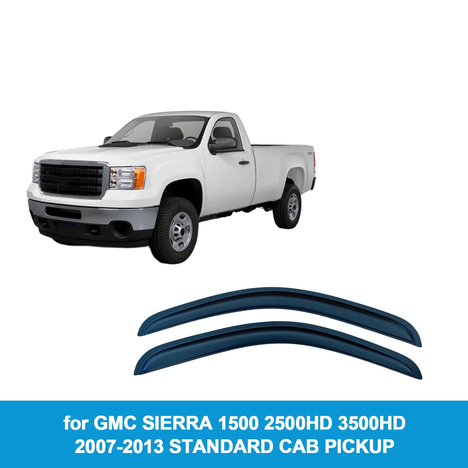 

Дефлекторы окон (ветровики) для GMC SIERRA 1500 2500HD 3500HD 2007-2013 STANDARD CAB PICKUP, защита от дождя, боковые вентиляционные дефлекторы, защита от непогоды