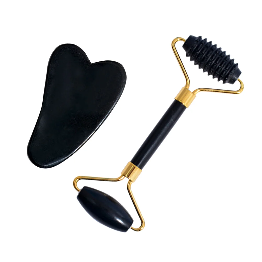 2 قطعة مدلك الوجه المحمولة حجر السج لمسة مريحة لصالونات التجميل استخدام مدلك الوجه أدوات تدليك الوجه