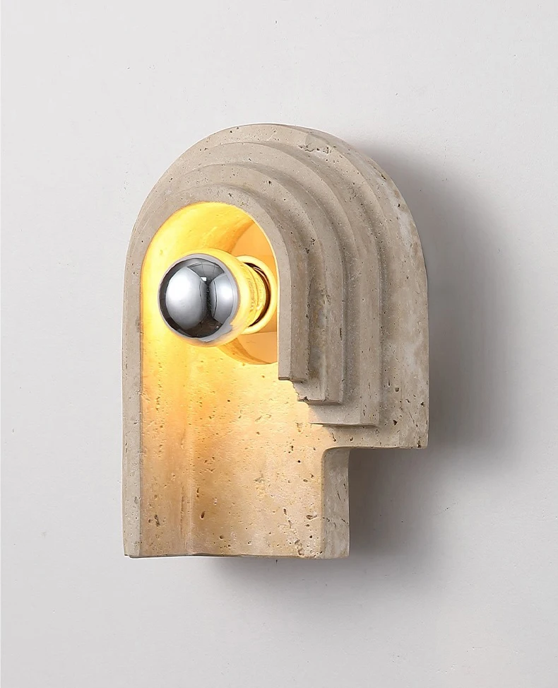 LED Wall Light E27 Bulb Real Stone Indoor