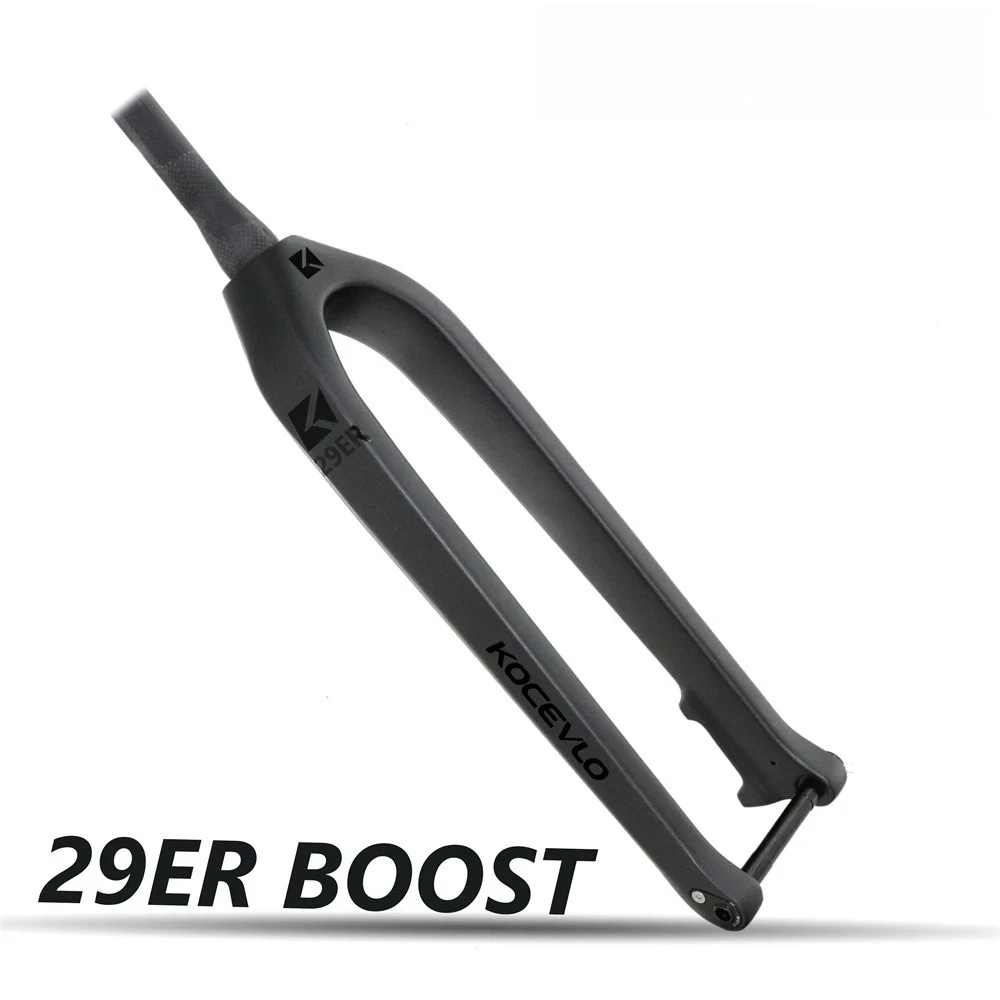 

Off-Road Carbon BOOST MTB Rigid Front Fork |15×110mm Thru-Axle,Tapered SteererTube, Internal Cable Routing,Disc Brake Compatible