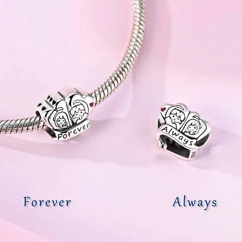 Beautiful 925 Sterling Silver Love Paw Print Vintage Pattern Rose Dreamcatcher Gift Box Beaded Fit DIY Bracelet Necklace Jewelry