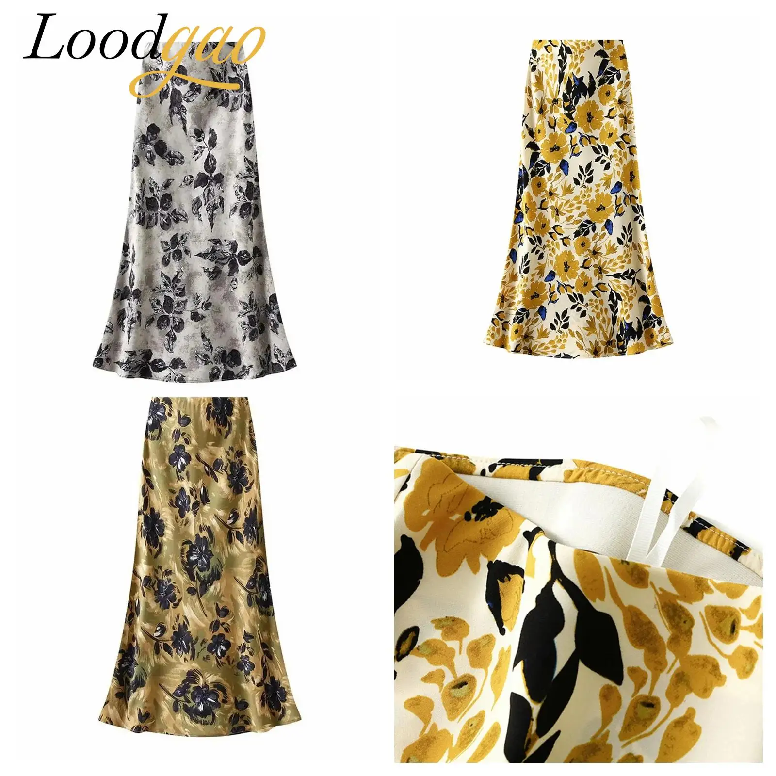 Womens elastische tailleband bodycon midi rok zomer outfits retro bloemenprint zeemeermin rok vakantie strand vakantie kostuum