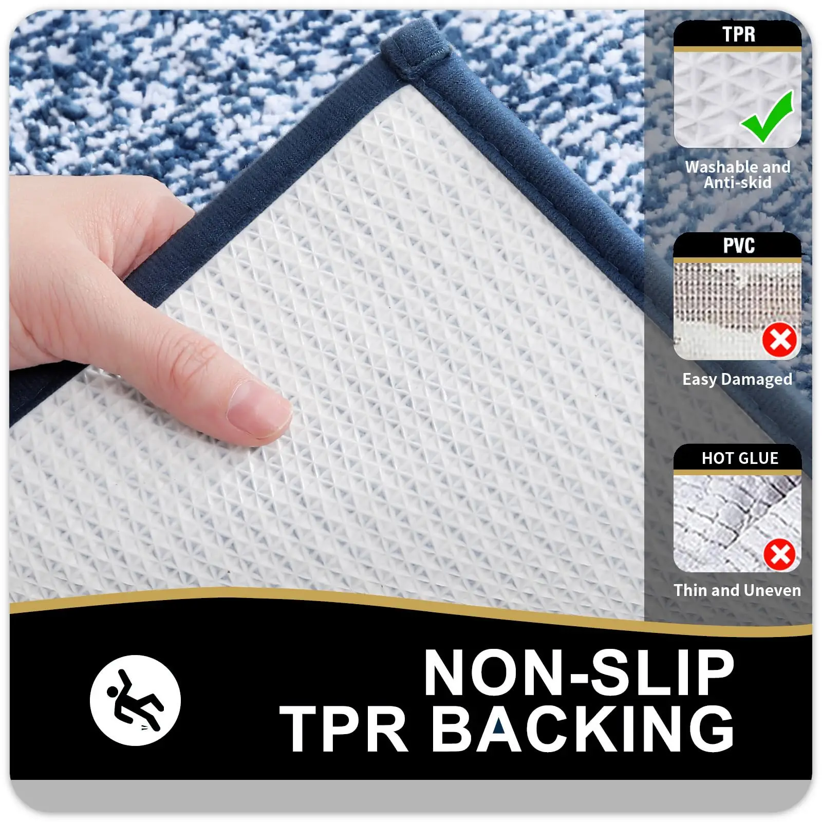 Olanly Non-Slips Bath Mats For Bathroom Microfiber Extra Soft Mats Rugs Machine Washable Floor Mats Easy To Dry For Bathroom Rug