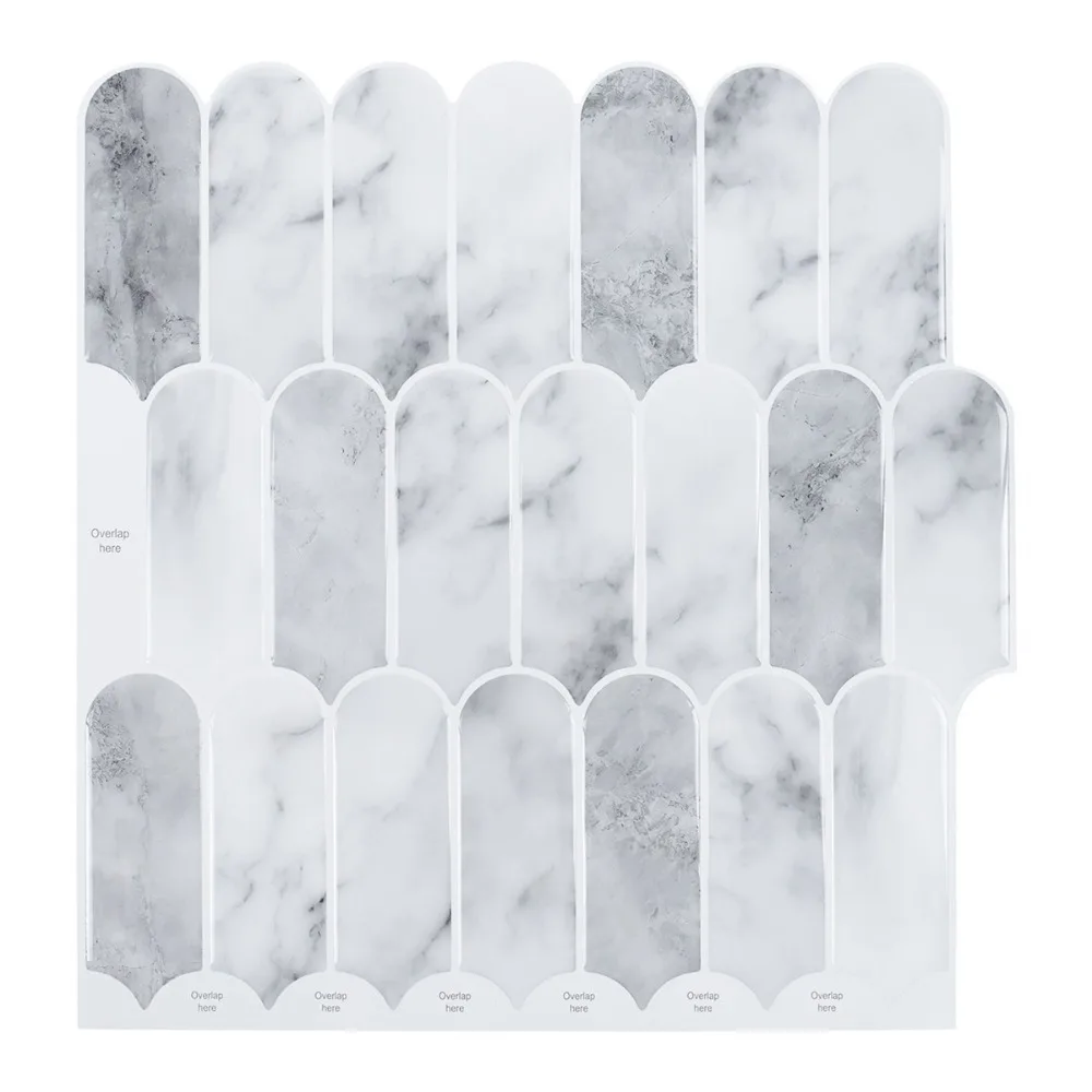 Self-adhesive 3D Wall Tile Fish Scale PVC Wall Sticker Mold Resistant Waterproof Kitchen Backsplash For Kitchen Bathroom