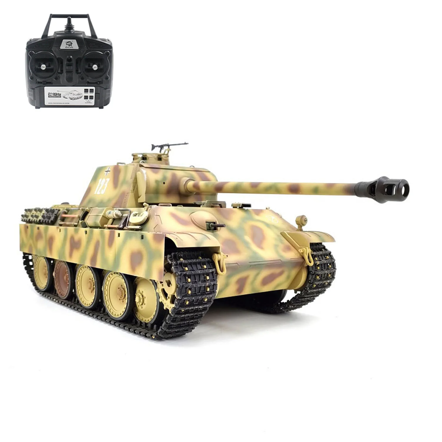 3879 ヘンロン RTR 1/16 7.0 RC戦車 ドイツ軍 パンターG スチールギアボックス BB IRサウンド スモーク機能付き 2.4G無線 1800MAHバッテリー 320度