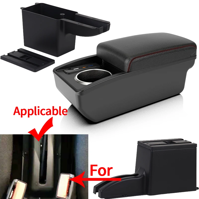 For Lada Granta Armrest Box For Lada Kalina Nissan DATSUN MIDO NODO Car Armrest Car Storage Box interior Retrofit Accessories