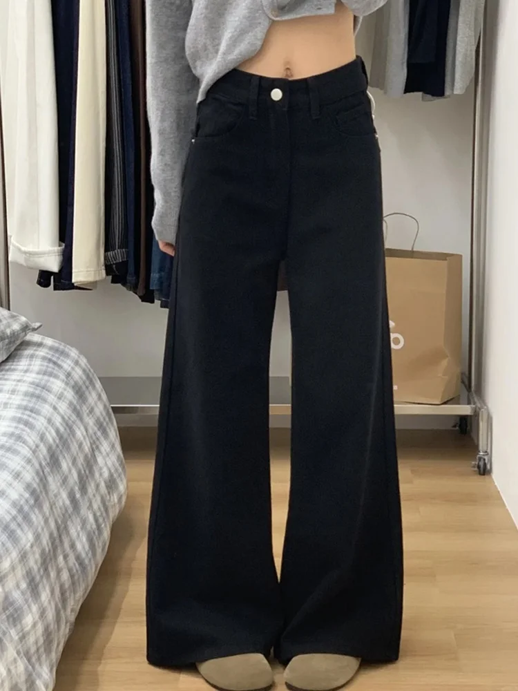 High Waist Flared Jeans Women's Loose Fitting Conceal Meat Slimming  Hoof Pants Spring New Style plus Size Denim Jeans