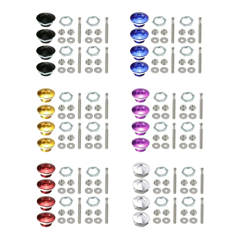 

Vehicle Hood Pins Lock Clip Aluminum Bumper Hood Pin Quick Hood Pins