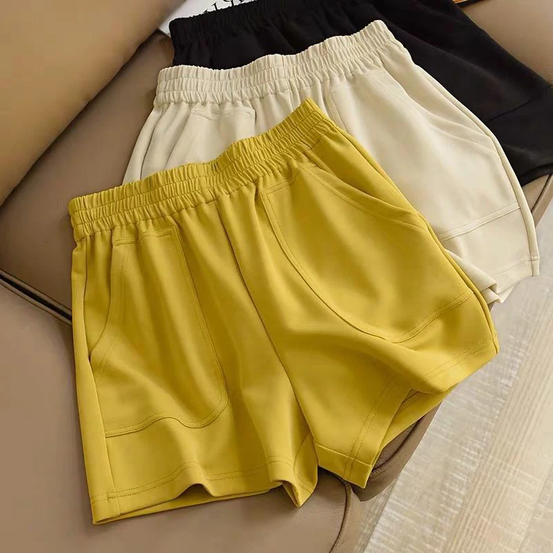 

plus Size High Waist ort Pants Korean Sle Casual Sports Student Tee-quarter Length Hot Pants Women Trendy Summer Faion