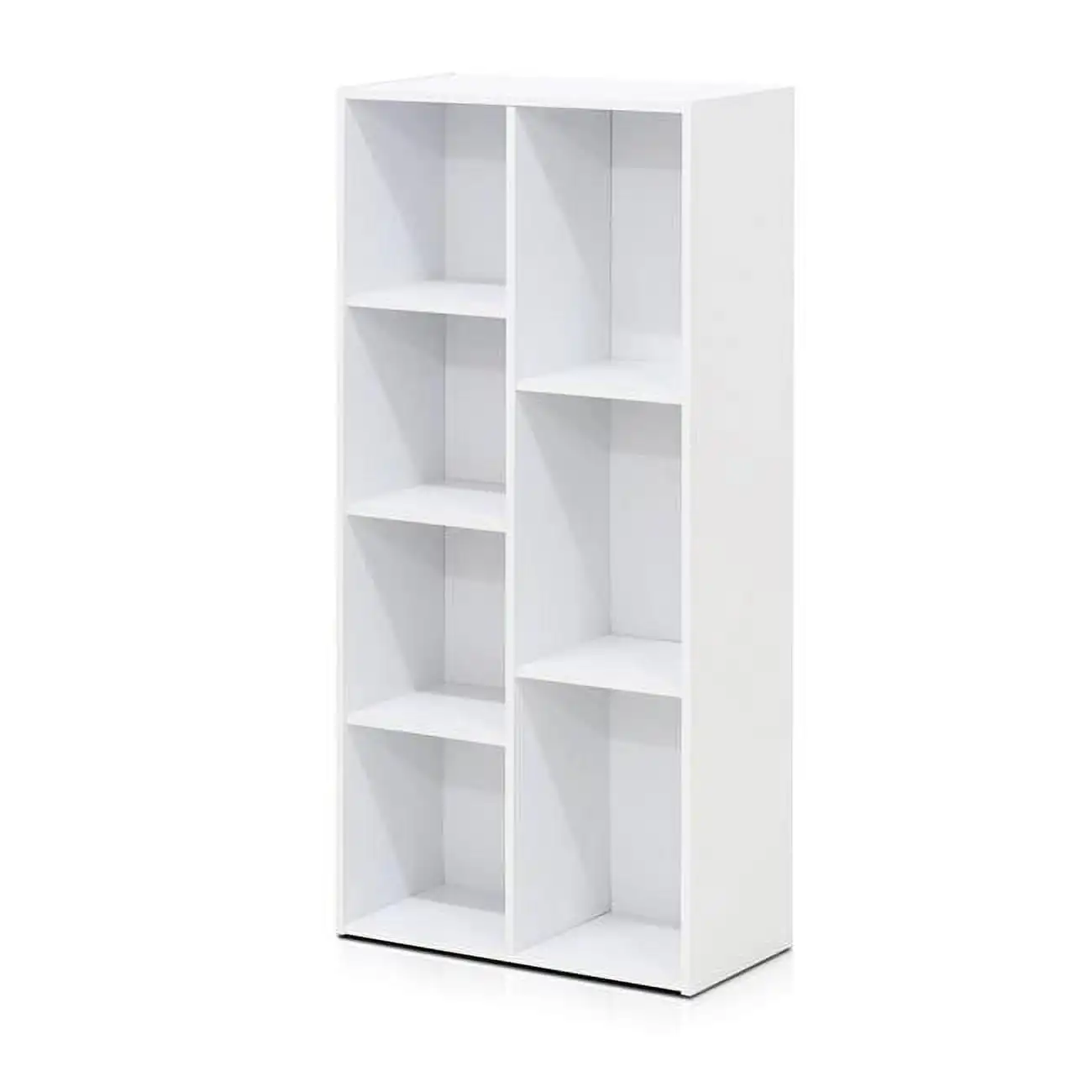 11048WH 7-Cube Reversible Open Shelf Bookcase, White