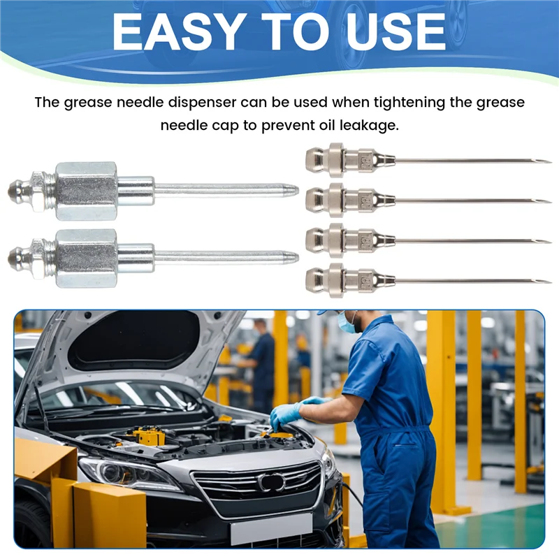 6Pcs Grease Needle …
