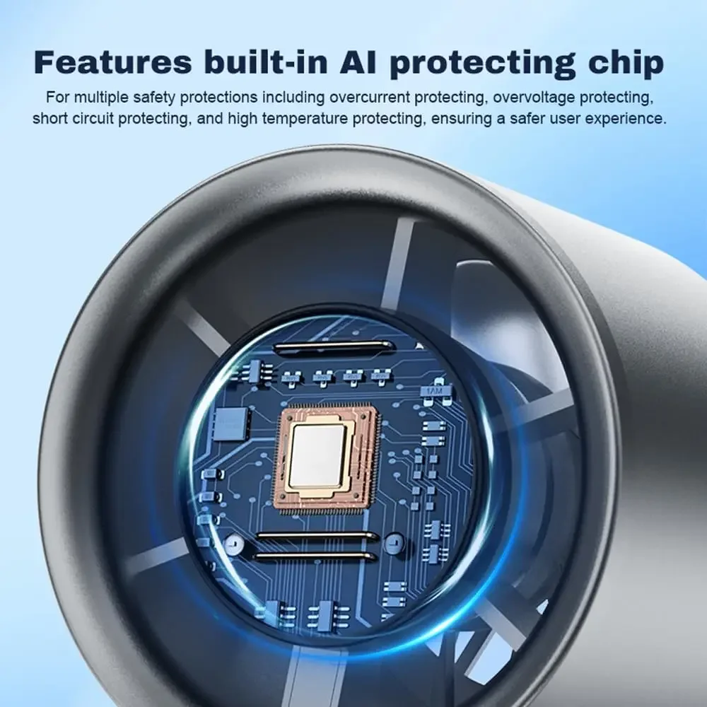 Handventilator Hoge snelheid draagbare turbofan USB oplaadbare elektrische ventilator Digitaal display Ondersteuning 120 snelheden Onbeperkt