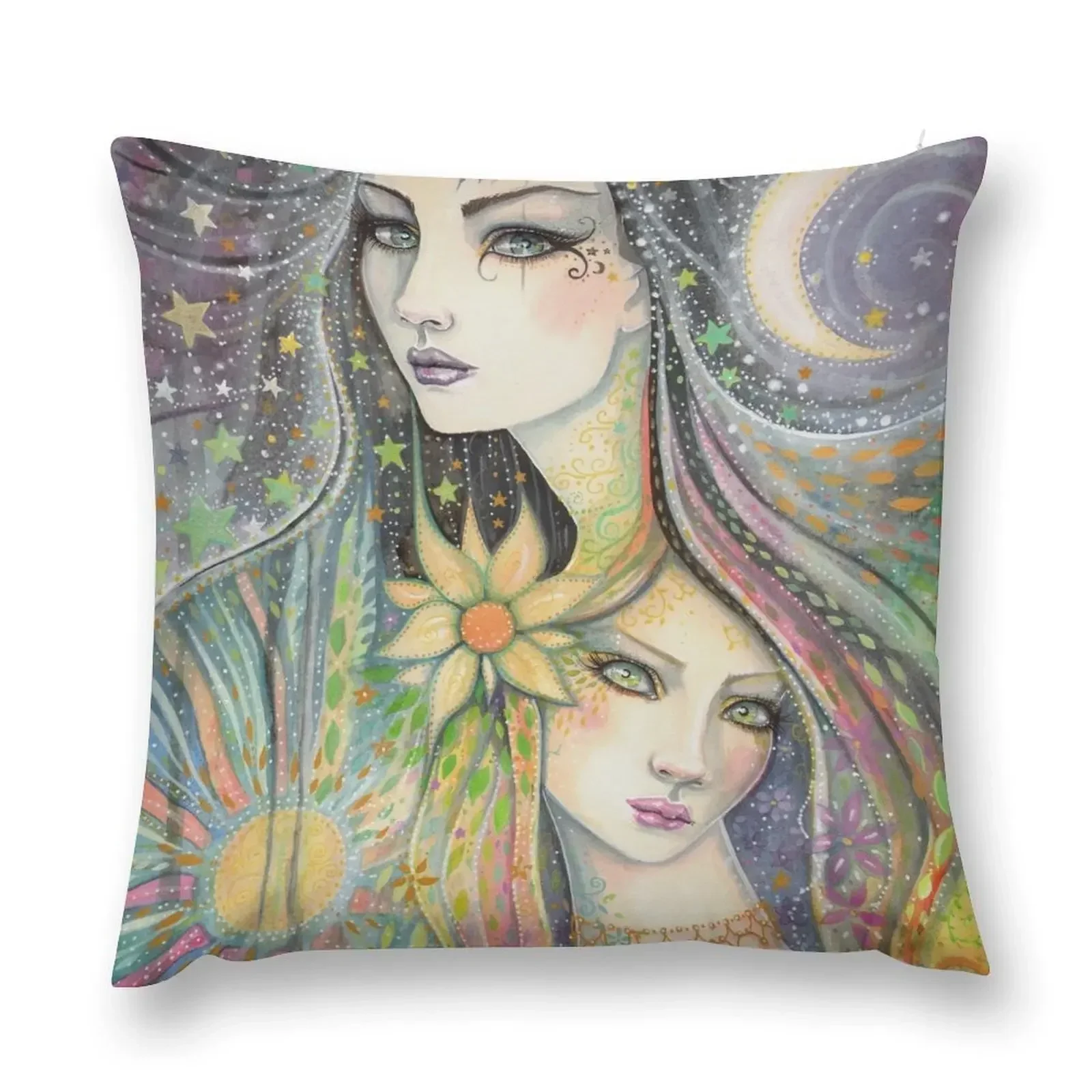 Night and Day Fantasy Art Throw Pillow autumn decoration Decorative Cushions Pillowcases For Pillows pillow