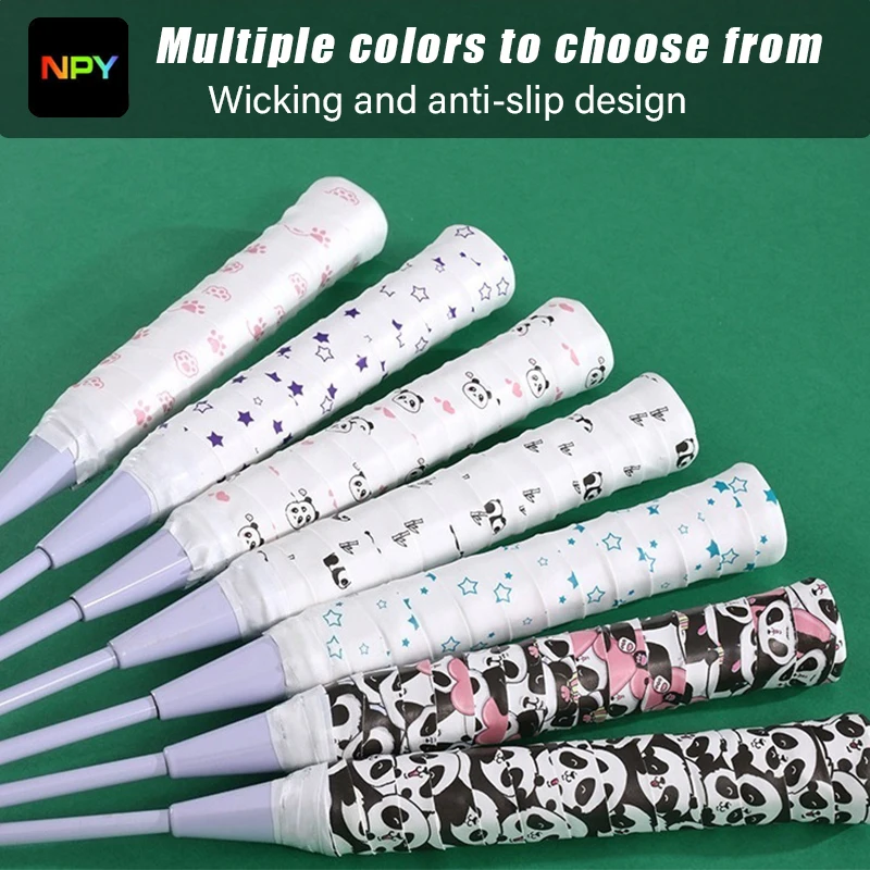 NPY موضة امتصاص العرق تنس الريشة شريط لحام الباندا مقاومة للاهتراء مضرب بدمنتون السيطرة التفاف Skidproof عرق الفرقة