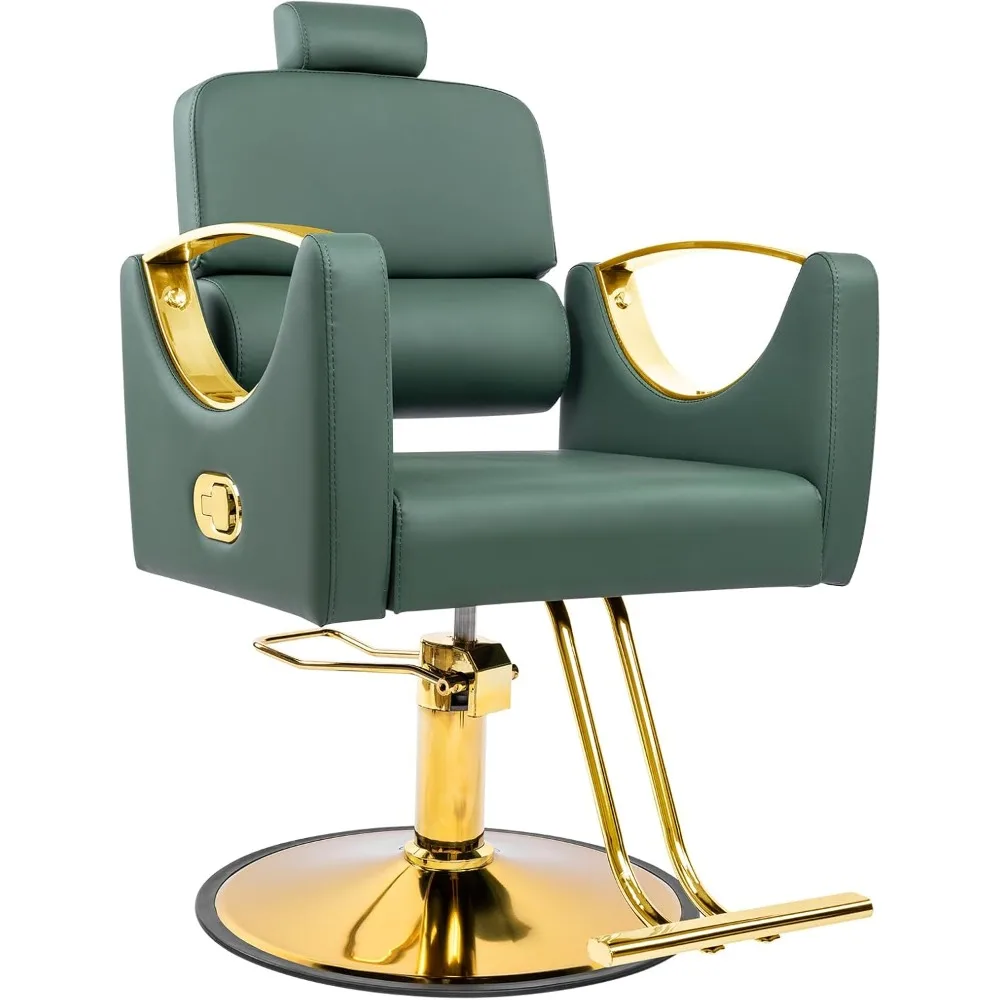 كراسي صالون تصفيف الشعر لمصفف الشعر كرسي حلاقة مستلق لصالون الحلاقة 360 كرسي شعر دوار مع هيدروليكي عالي التحمل
