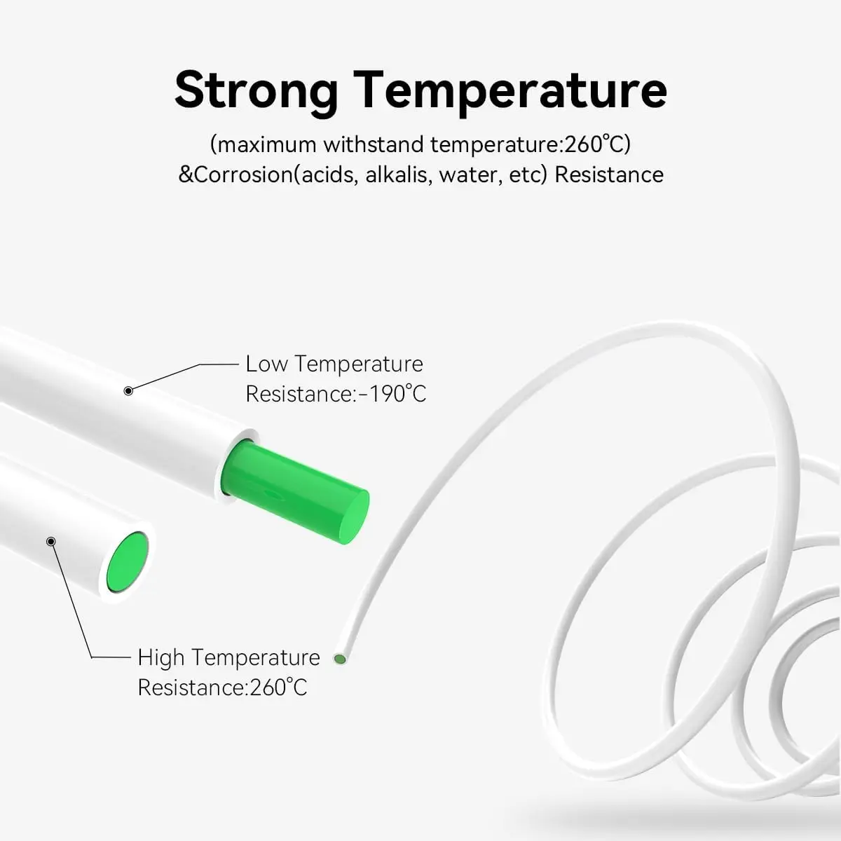 CREALITY Bowden-PTFE-Schlauch weiß für 1,75 mm Filament mit PC4-M6-Anschlüssen PC4-M10 pneumatisch für Ender 3/ Pro Ender 5/Pro CR-10/ – Detail 5