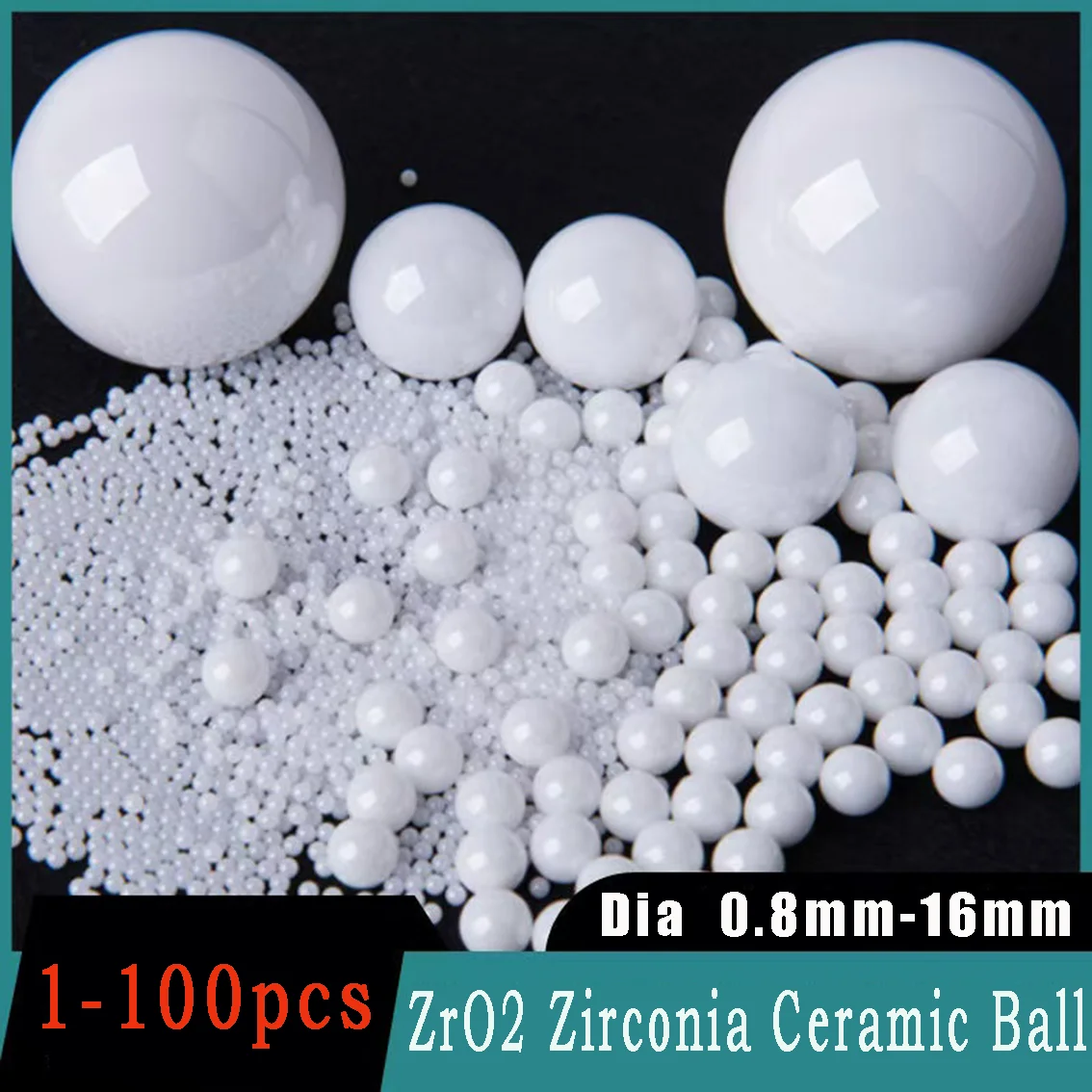 1-100Pcs Dia 0.8/1/1.2/1.5/1.588/2/2.778/3-16mm G10 Precision Zirconia Ceramic Ball ZrO2 Ceramic Bearing Balls Smooth Ball Bead