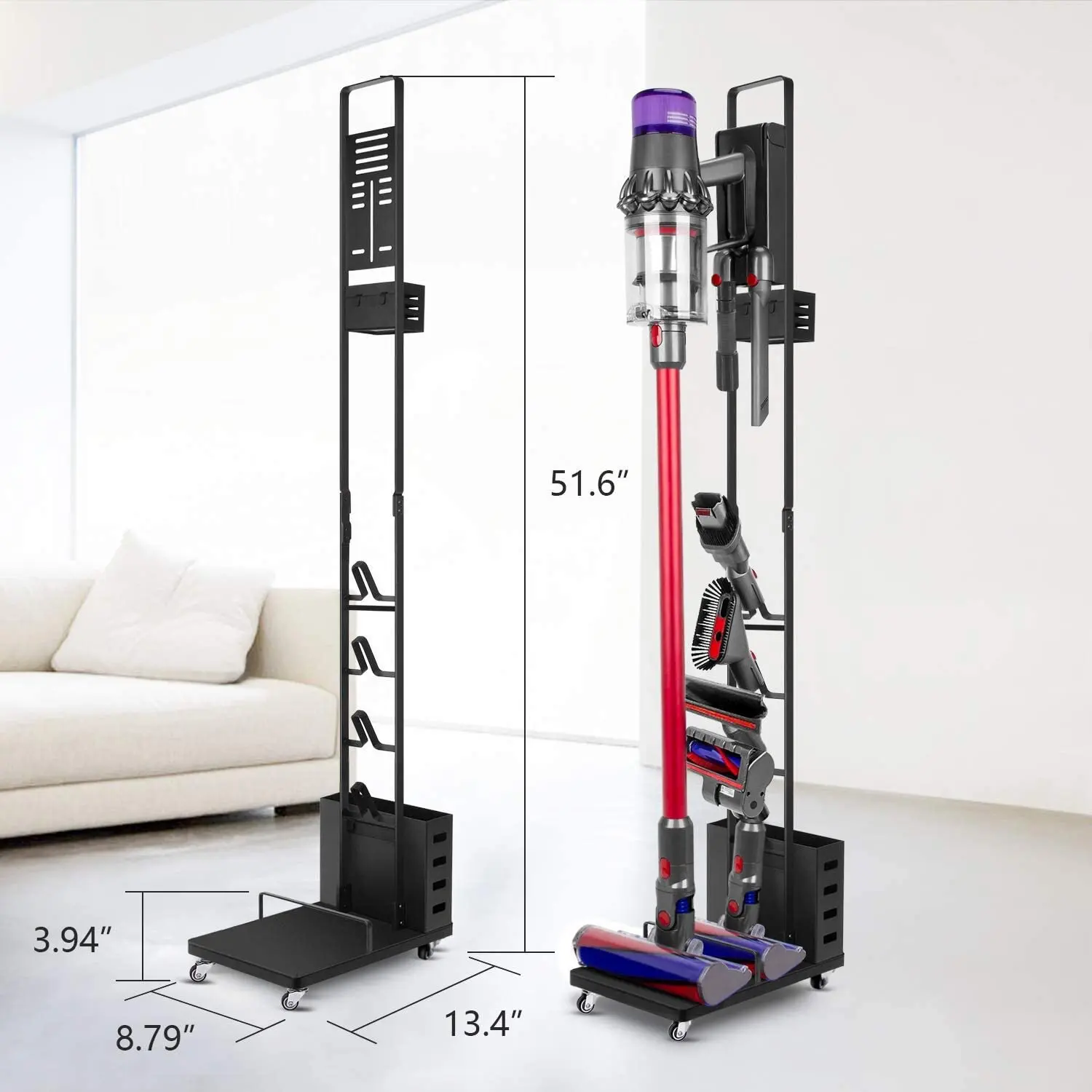 Vacuum Stand,VacuumAccessoriesStable MetalStorage Bracket Holder forDysonHandheld V11 V10 V8 V7 V6 CordlessVacuum Cleaners,