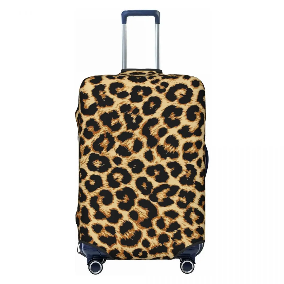 Custom Leopard Fur Skin Texture Luggage Cover Protector  Tropical Wild Animal Travel Suitcase Protective Cover for 18-32 Inch