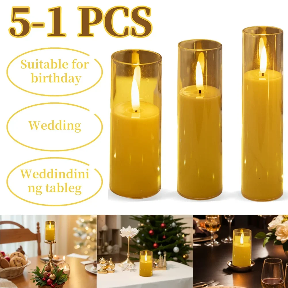 5-1PCS Flameless Ca…