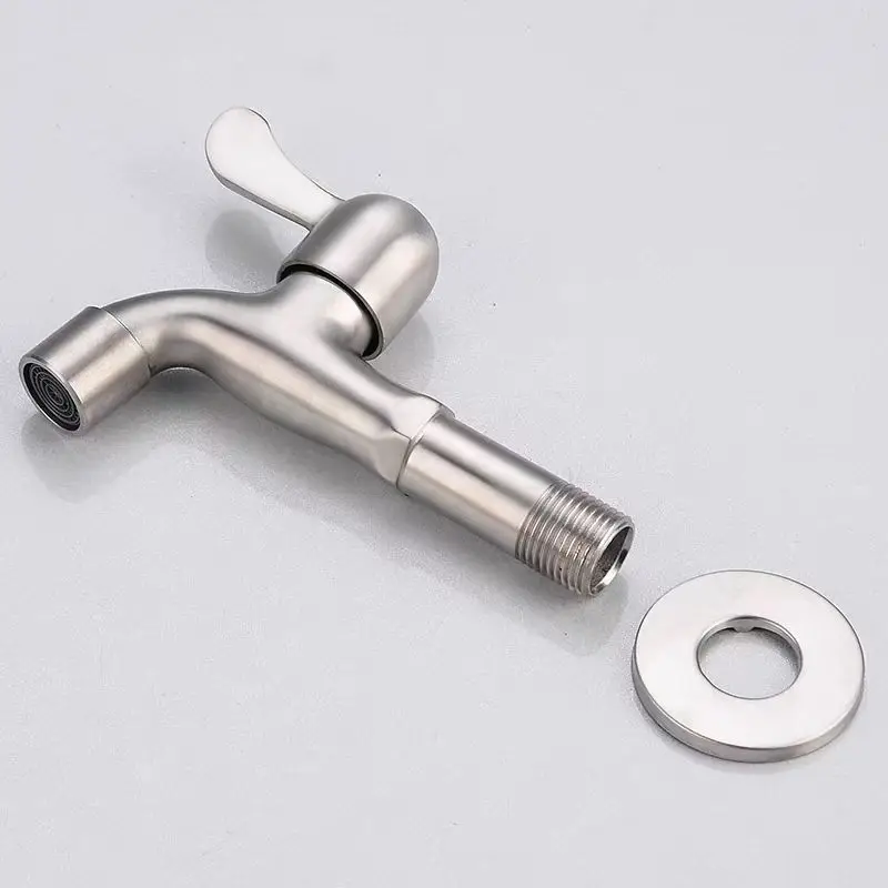304 Stainless Steel Washing Machine Faucet Dual-purpose Mop Basin with Extended Quick Water Spout Connector