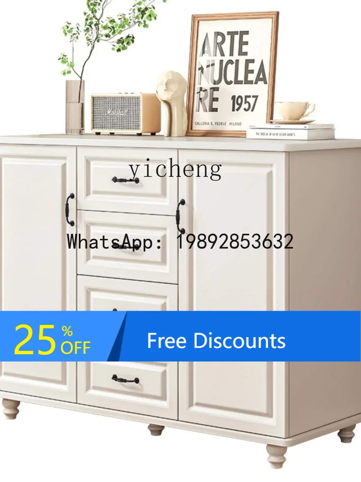 

LYY Wooden Household Multi-Functional Chest of Drawers Storage Cabinet Integrated Simple White