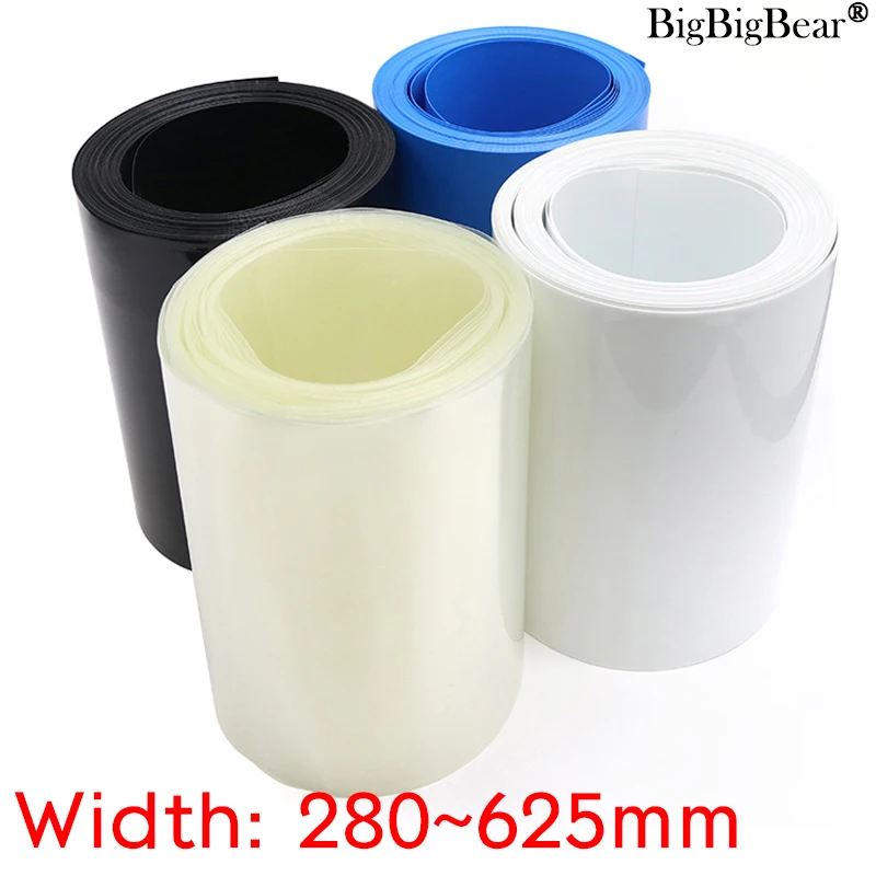 280mm ~ 625mm 18650 Lithium Battery Heat Shrink Tubing Li-ion Wrap Cover Skin PVC Shrinkable Tube Film Sleeves Insulation Sheath