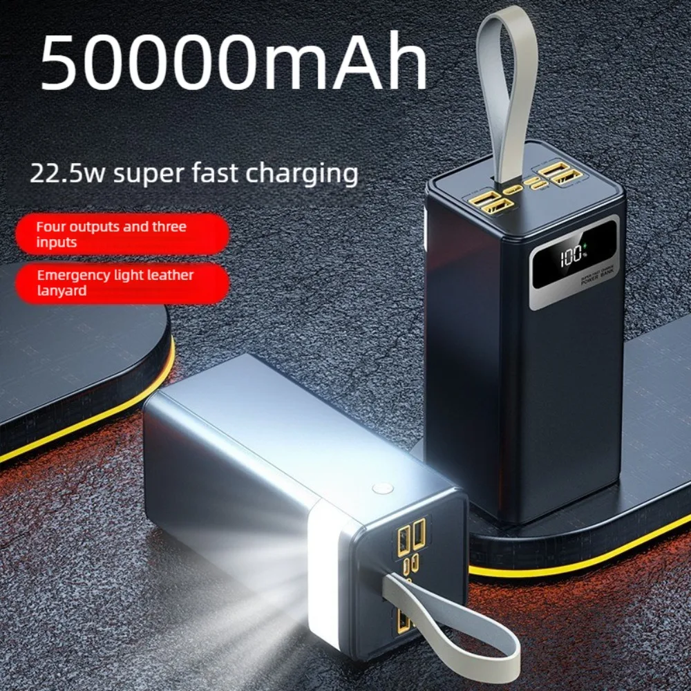 50000mAh Power Bank Super Fast Charging Large Capacity Battery Pack for Outdoor Camping Compatible with iPhone Samsung Android