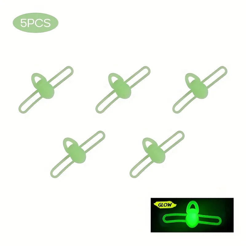 5 Stück/Beutel Hochelastischer Silikon-Angelköder-Hakenhalter Leichter Rutschfester Angelruten-Hakenclip