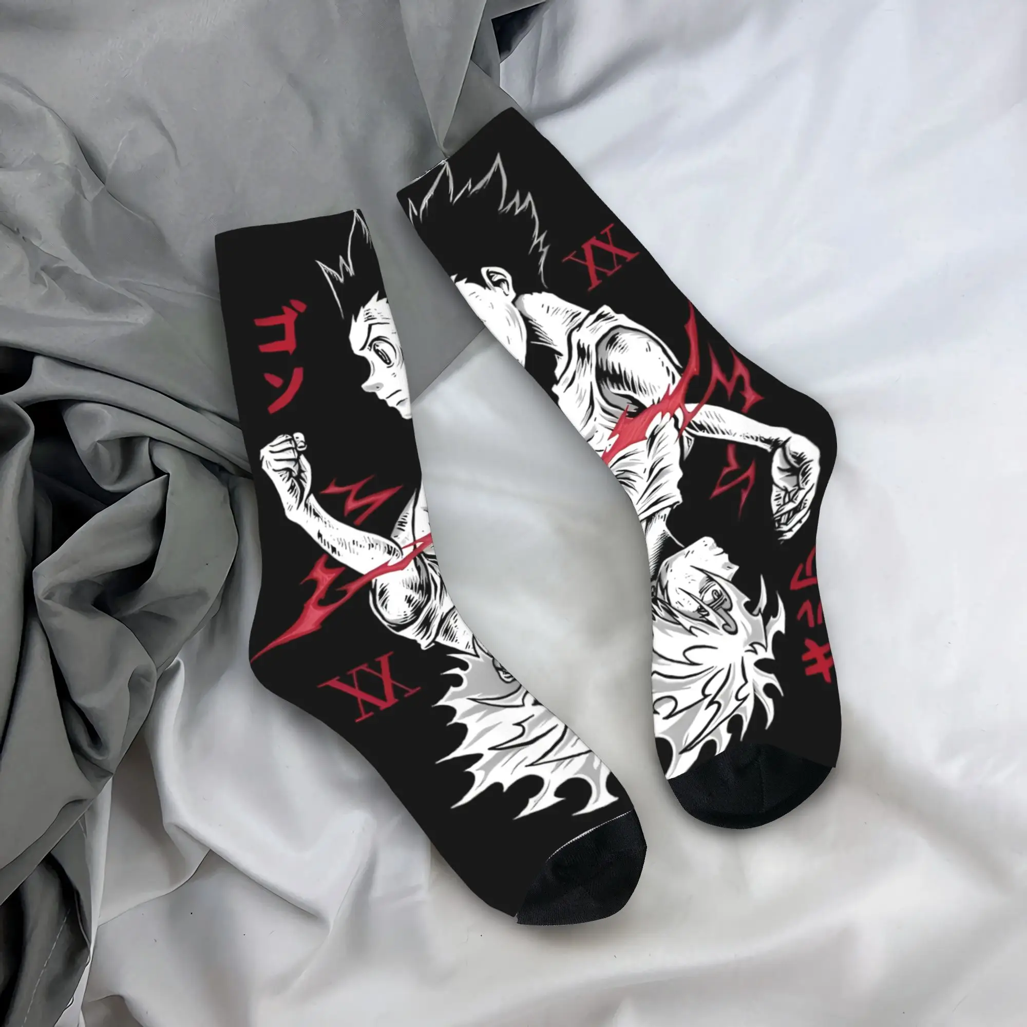 Hisoka Anime 스타킹 커플 양말 중간 부드러운 재미 있은 양말 봄 등산 미끄럼 방지 디자인 양말 생일 선물
