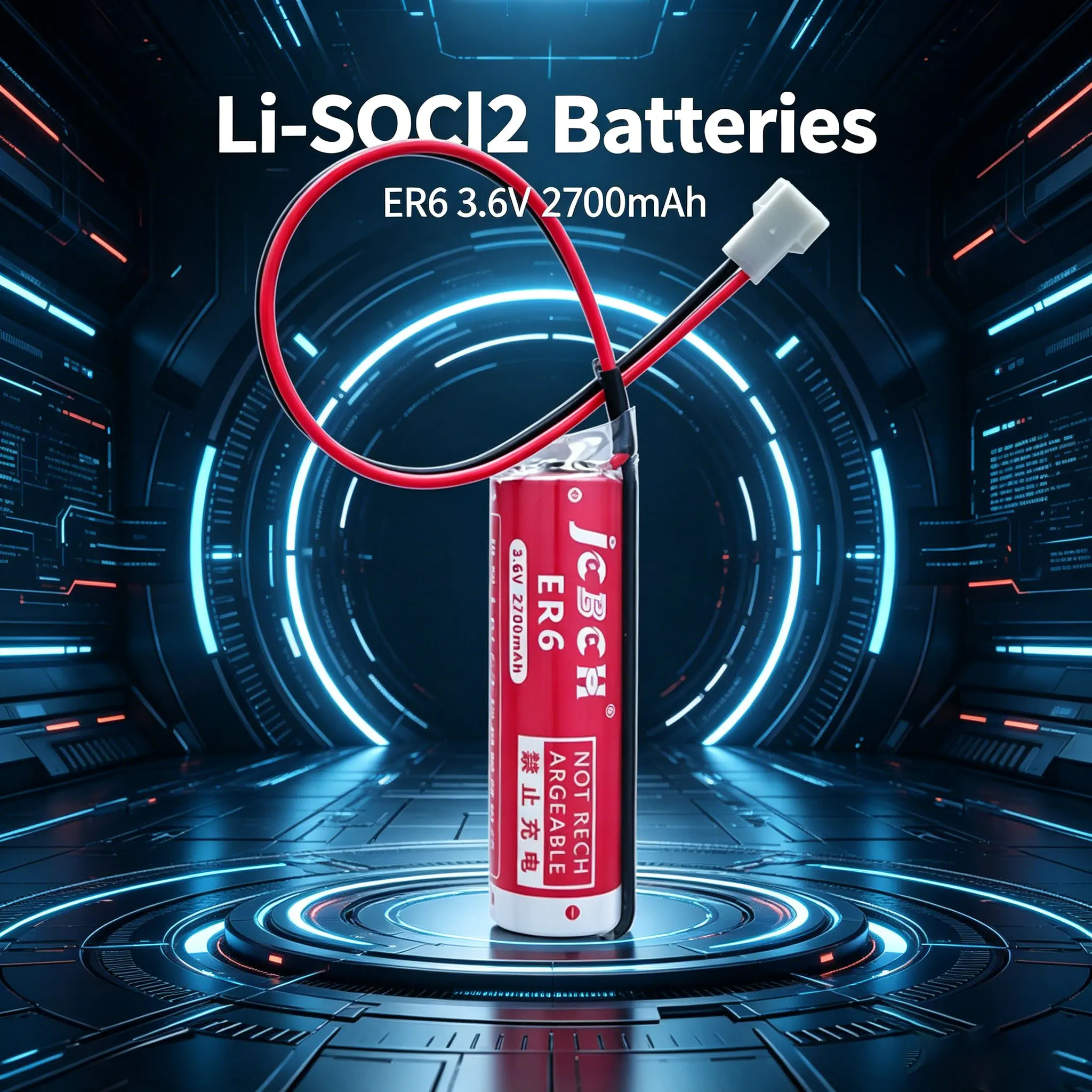 

ER6 Li-SOCl2 Batteries 3.6V Robot Arm Industrial Control PLC Servo Programmer Machine Control Cabinet Equipment Driver