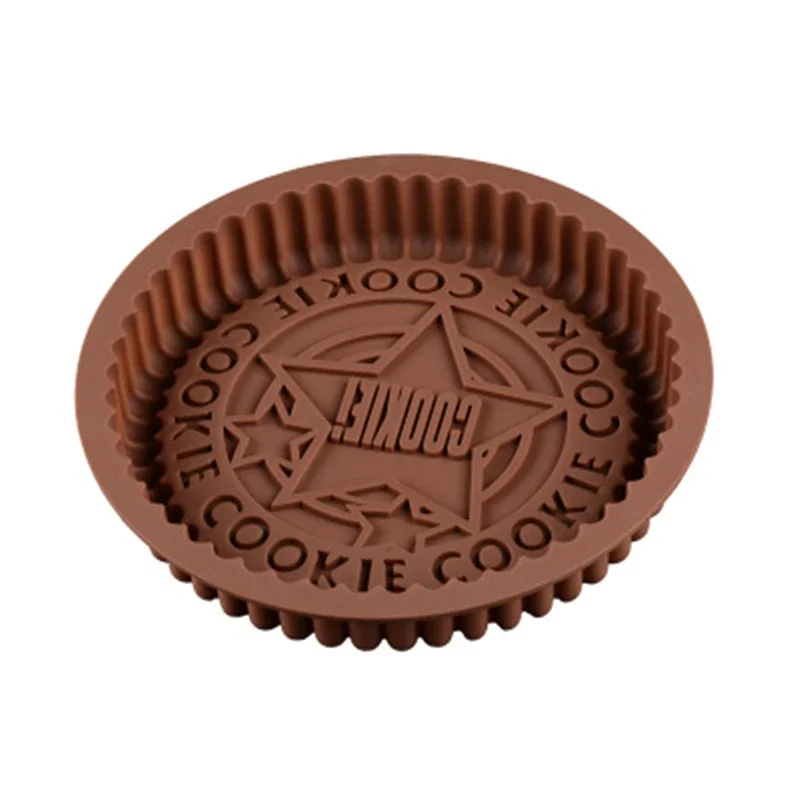 3D Round Chocolate Biscuits Mold Oreo Cookie Silicone Molds Nonstick Pudding Pan Large Mousse Cake Baking Mould