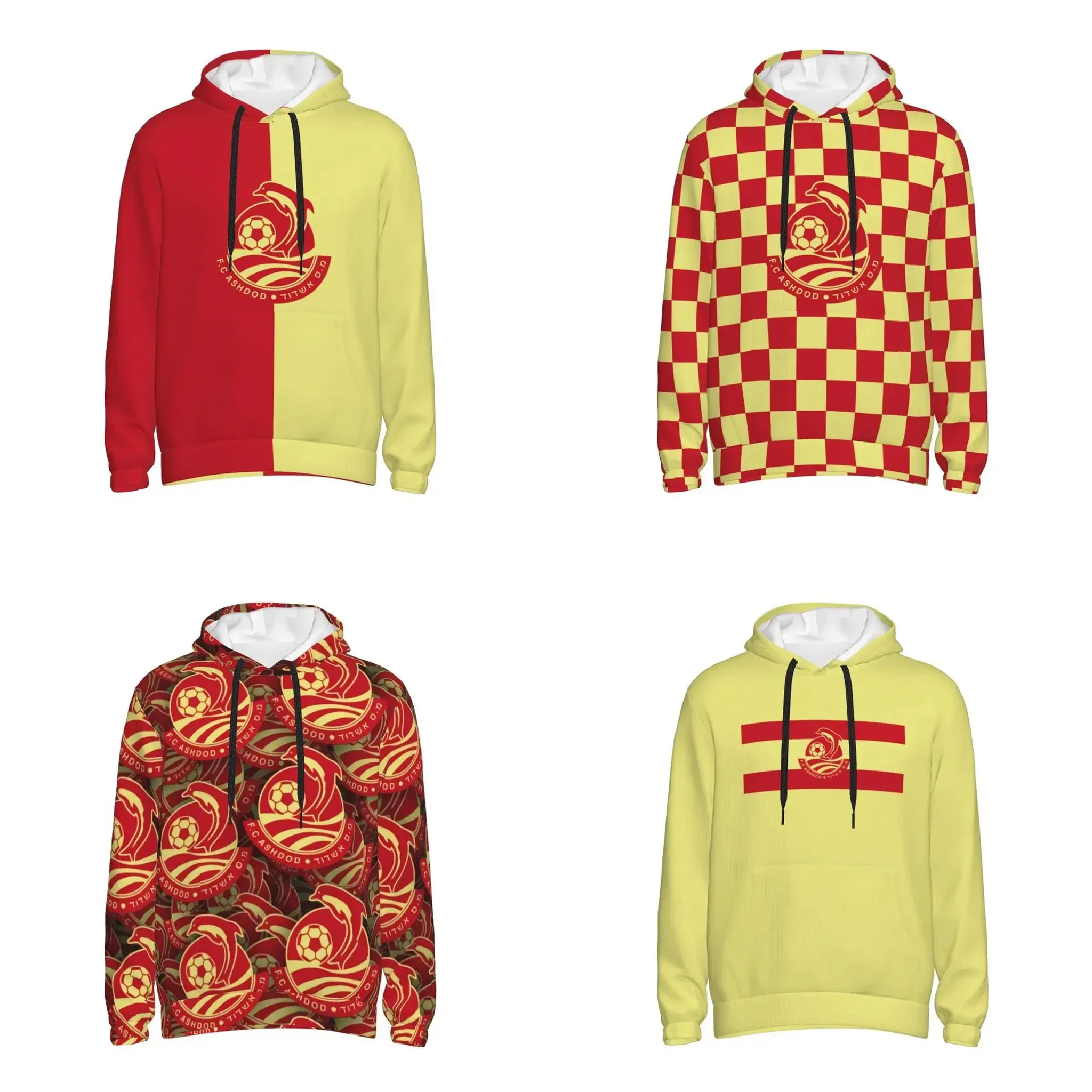 

F.C Ashdod Мужской пуловер с капюшоном Повседневная толстовка с капюшоном Лучшие толстовки Спортивная одежда Спортивный костюм с карманом