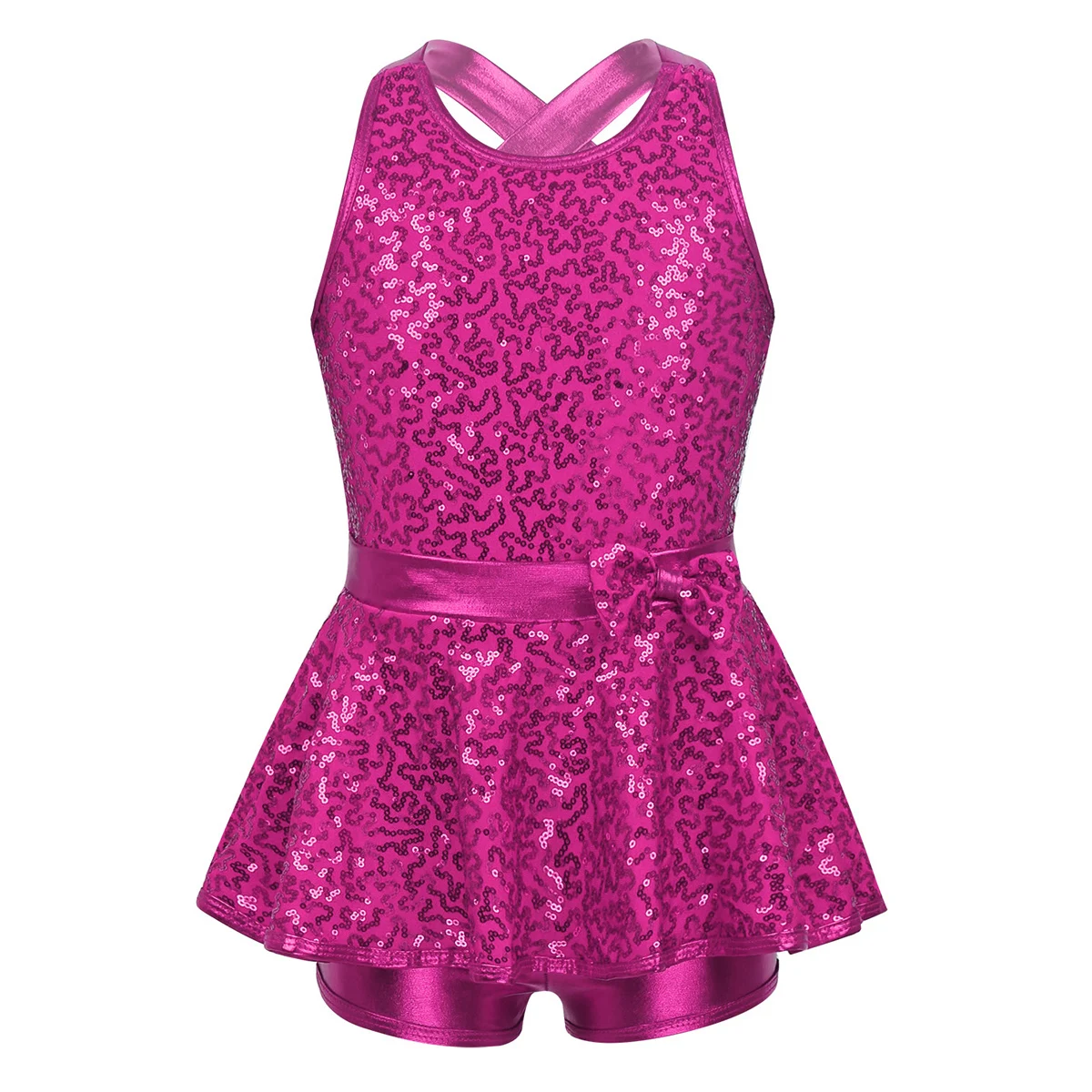 Freebily Kids Girls Sequined Ballet Unitard Dancing Ballet Gymnastics Leotard Modern Rave Jazz Dance Costume Dancewear