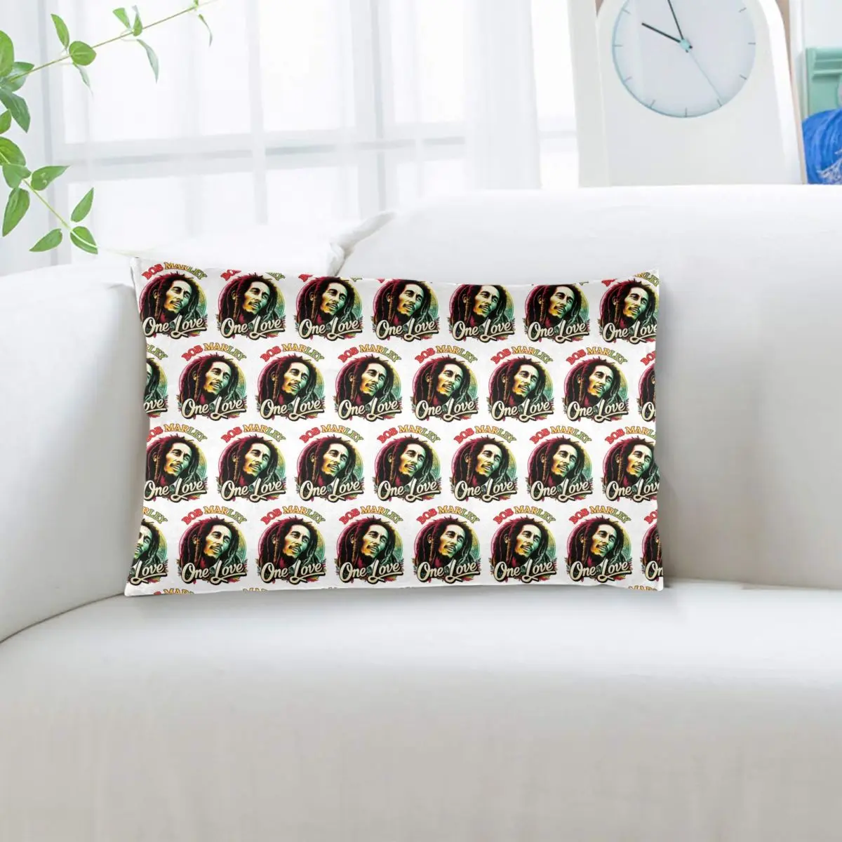 غطاء وسادة مستطيل من جامايكا ريغي روك بوب مارلي، غطاء وسادة مزخرف لغرفة النوم، وسادة رمي مريحة للمنزل