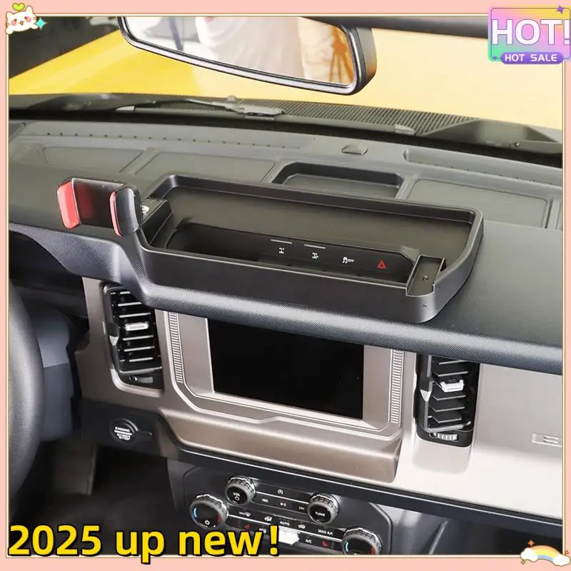 

Высочайшее качество-держатель для телефона на приборной панели с лотком для хранения для Ford Bronco 2021-2025 аксессуары для интерьера