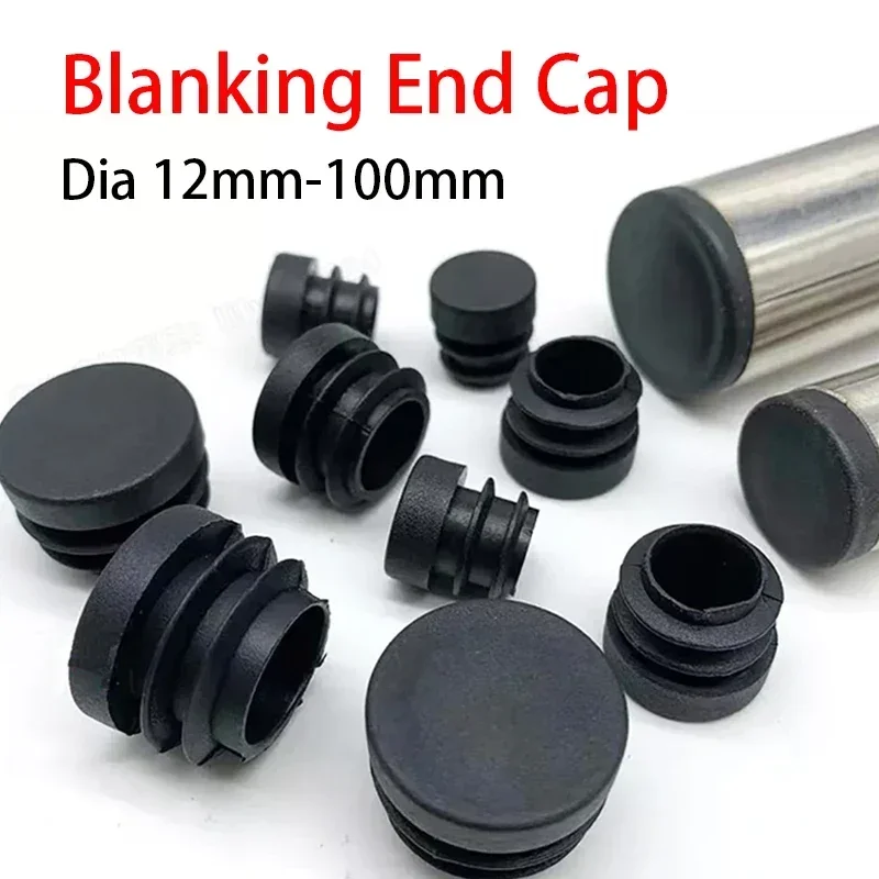 50Pcs Round Plastic Blanking End Caps Pipe Inserts Plugs Decorative Dust Cover Bung Table  For Chair Leg Pipe Tapon TuboRedondo