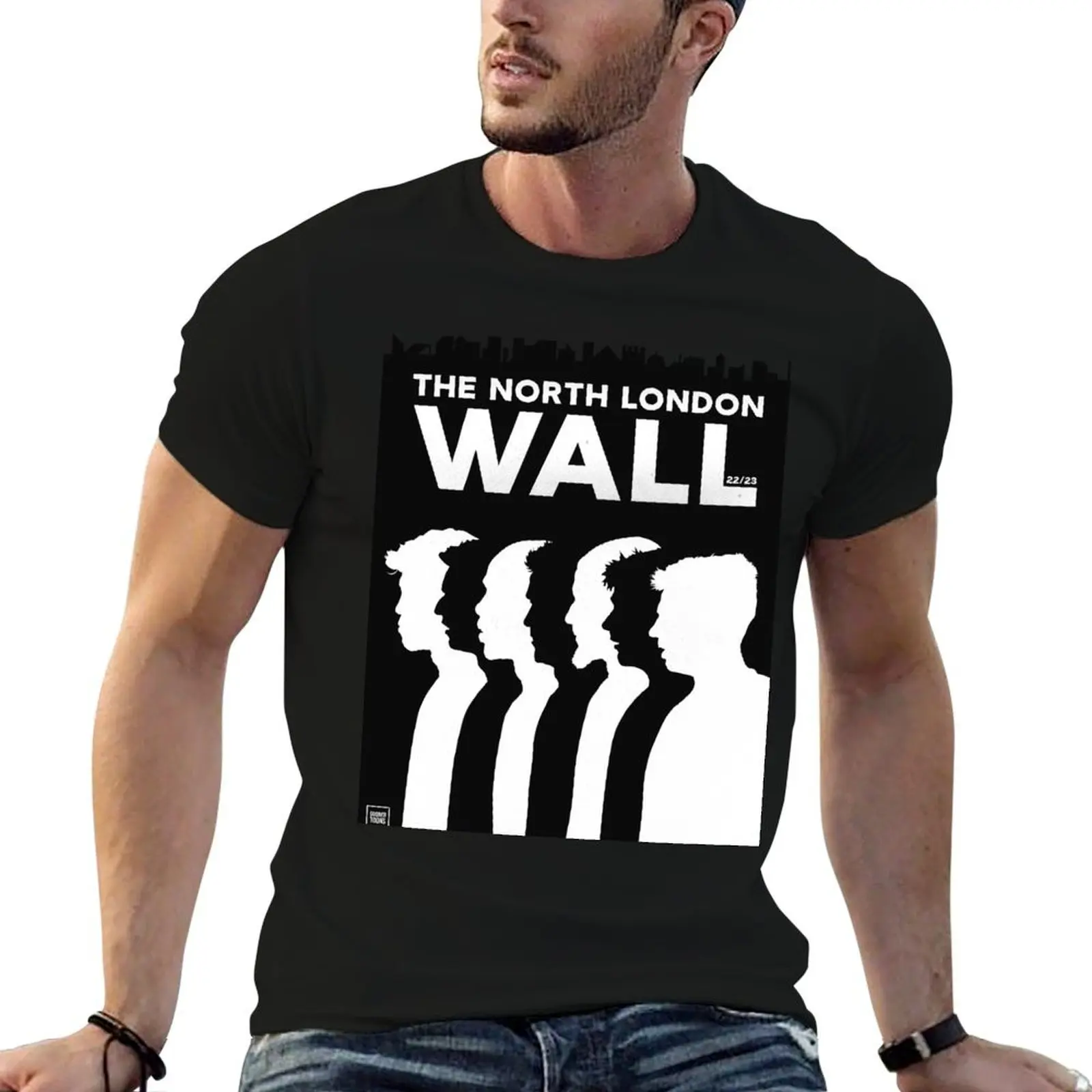 

The North London Wall Black and White 2022/2023 Fitted T-ShirtT-Shirt basketball graphic tees vintage graphic tee men tshirt