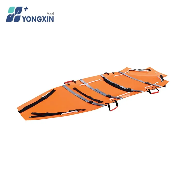 YXZ-D-C3 First-aid Device, Aluminum Alloy 4 Fold Stretcher Portable Fire Fighting Military Folding Stretcher