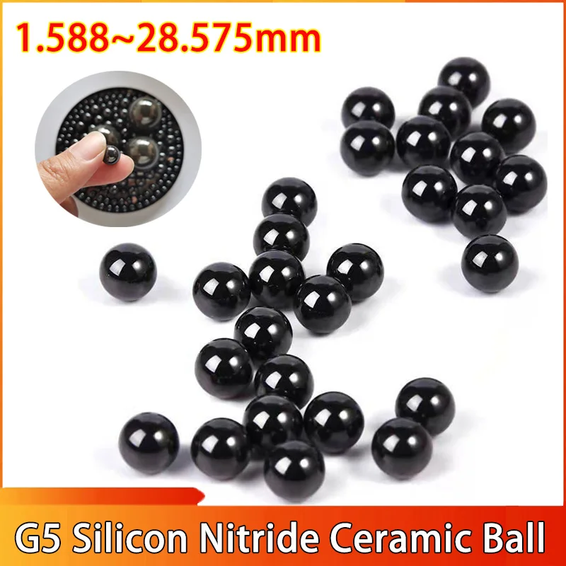 

1~10pcs 1.588~28.575mm Black Ceramic Balls Silicon Nitride Si3N4 G5 Precision Ceramic Bearing Ball Bead