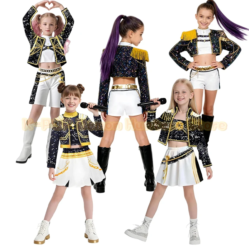 

New Anime K-Pop Demon Hunters Cosplay Costume Print Zoey Rumi Mira Cosplay Uniform Carnival Show Clothes Huntrix Set Halloween