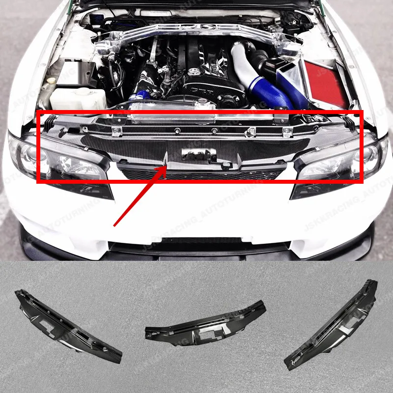 

For Nissan Skyline GTR R33 Carbon Fiber Radiator Cover Cooling Slam Panel Trim