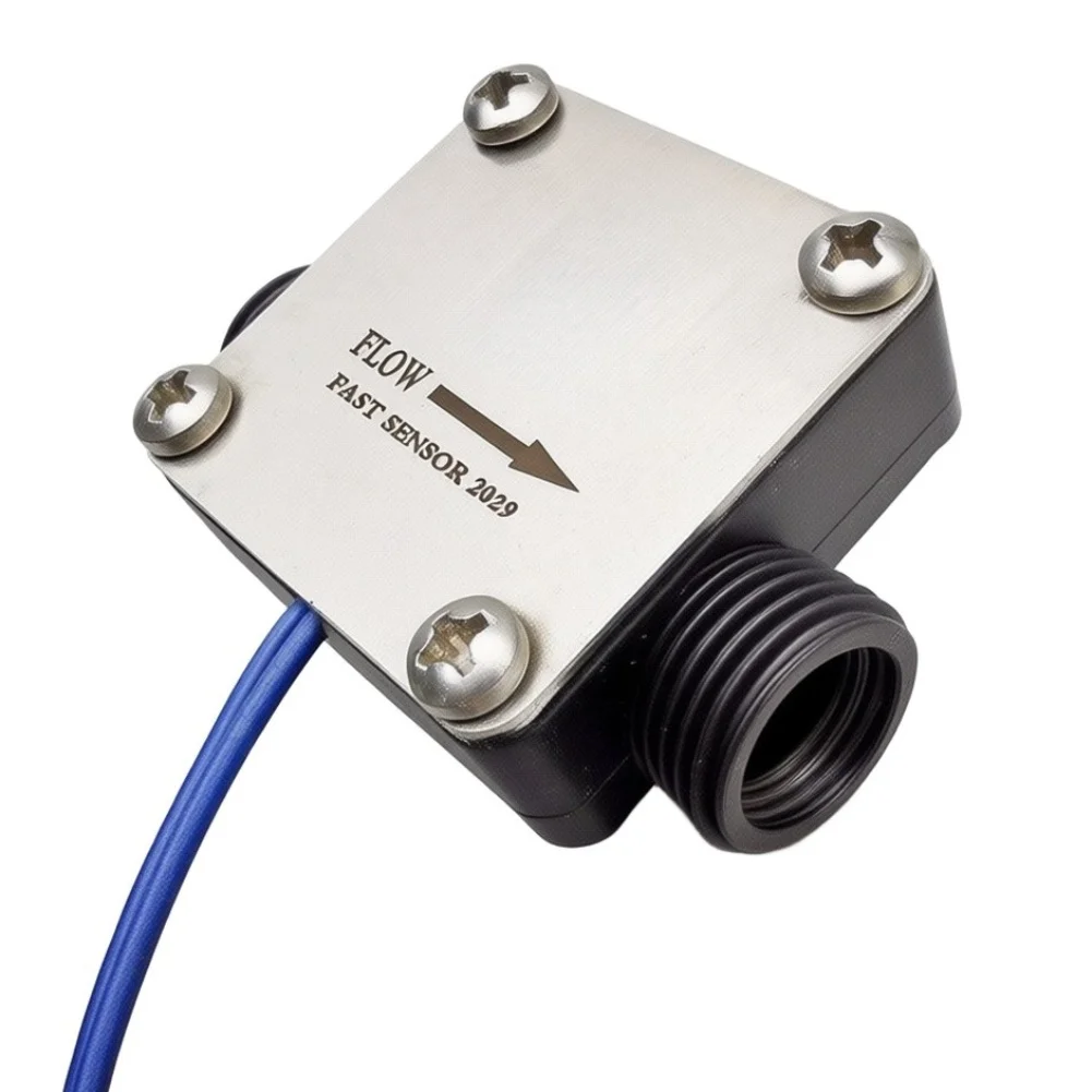 G1/2 External Thread Water Flow Switch FS-1PH Plastic Magnetic Sensor 0.5-1.0L/min For Cooling System Boiler Anti-Clog Protectio