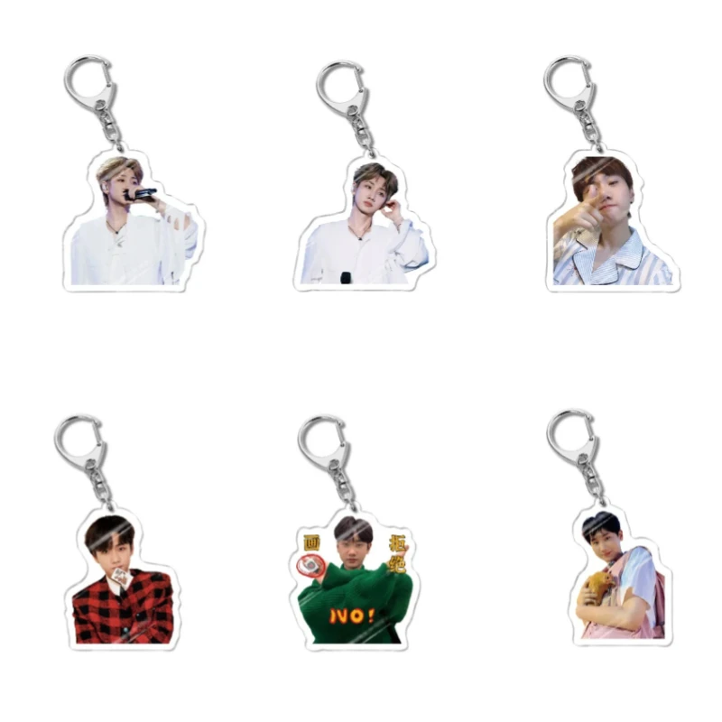 Wang Sulong Star Peripheral Key Ring Cute Silence Wang Meme Idol Singer Acrylic Keychain for Backpack Decor Fans Gift Collection