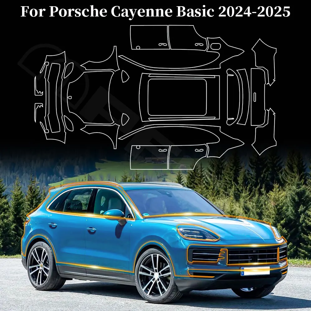 

PFCC PPF TPU for Porsche Cayenne Basic 2024-up Paint Protection Film Precut Car Body Sticker Clear Kit Bra Transparent Film