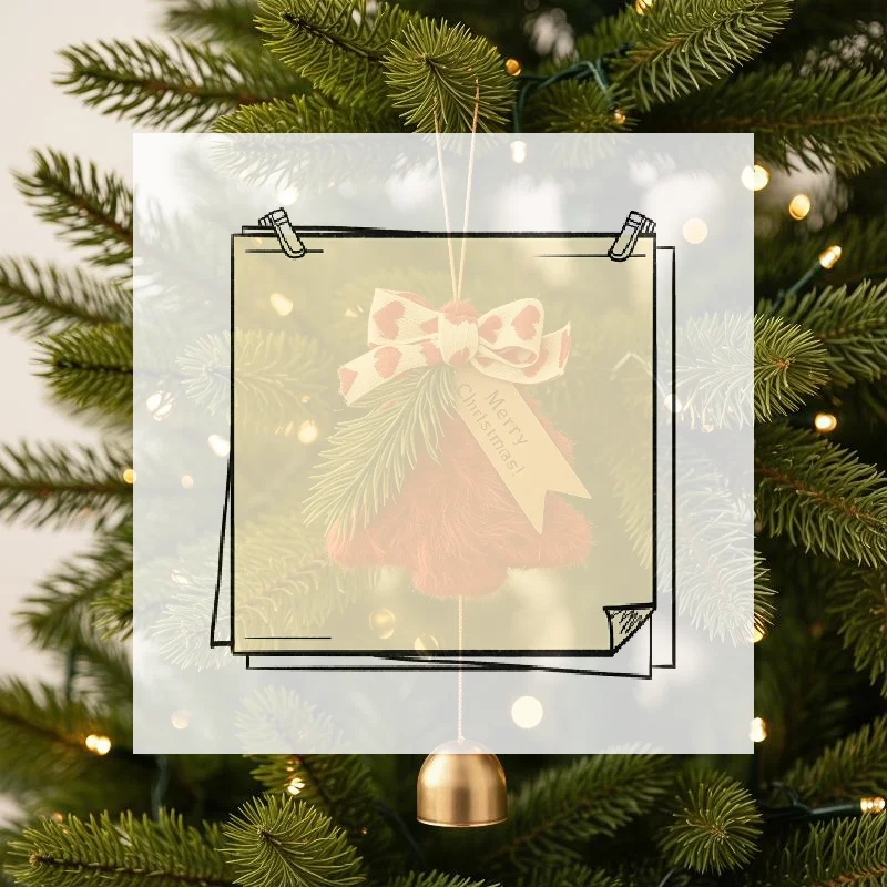 Ornements de Noël en peluche à suspendre avec un joli nœud et une clochette dorée, parfaits pour la décoration de la maison et des fêtes de Noël