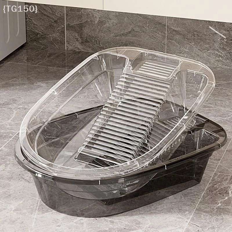〔T〕Laundry Basin With Washboard Integrated Household Plastic Wash Basin Multifunctional Laundry Basin For Clothes Hand Washing