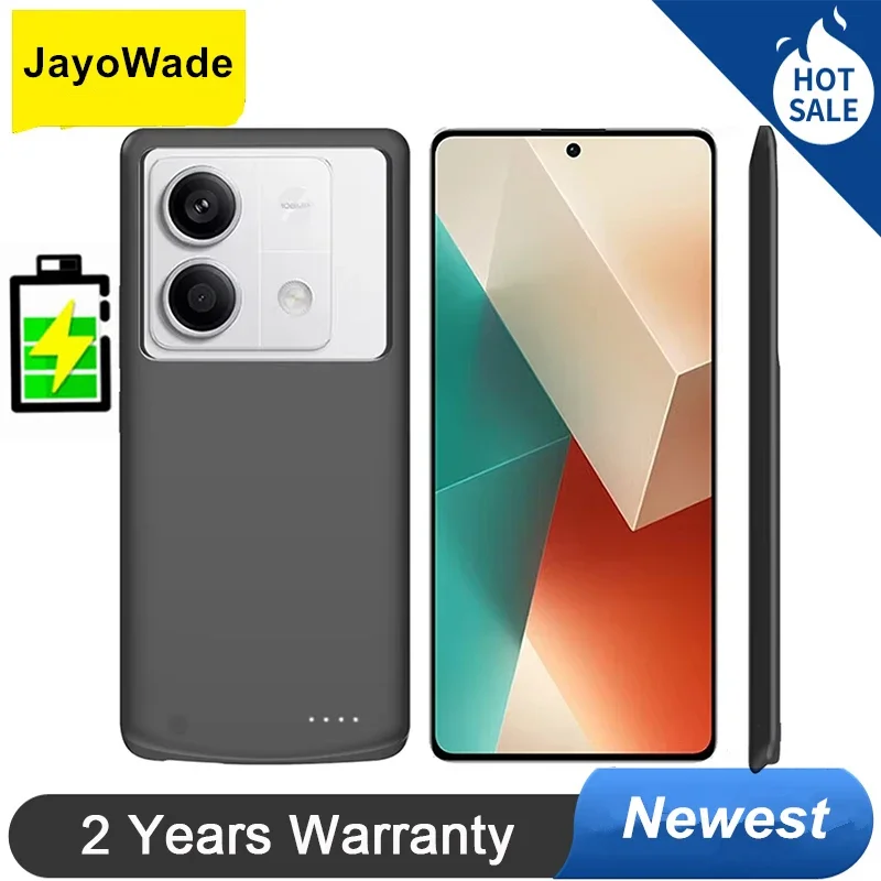 Sarung pelindung baterai eksternal 10000mAh untuk Xiaomi Redmi Note 13 Pro Note 13 Pro + Note13 5G